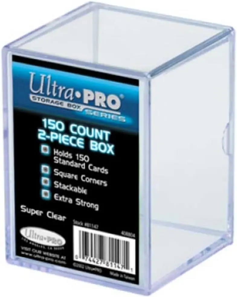 150 Count Clear Trading Card Storage Box with Strong Archival Safe Design
150 Count Clear Trading Card Storage Box with Strong Archival Safe Design