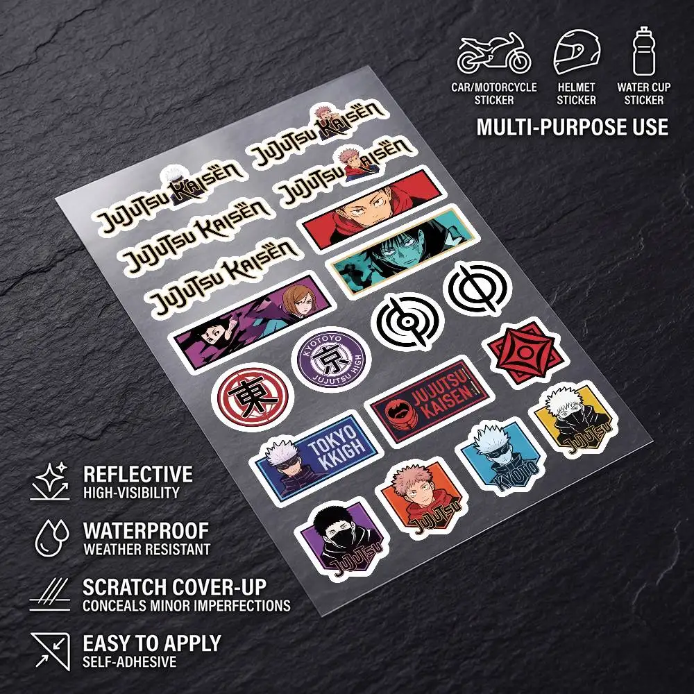 Jujutsu Kaisen Multi Scene Waterproof Reflective Scratch Cover Stickers Fit Auto Motorcycle Helmet Refrigerator
Jujutsu Kaisen Multi Scene Waterproof Reflective Scratch Cover Stickers Fit Auto Motorcycle Helmet Refrigerator