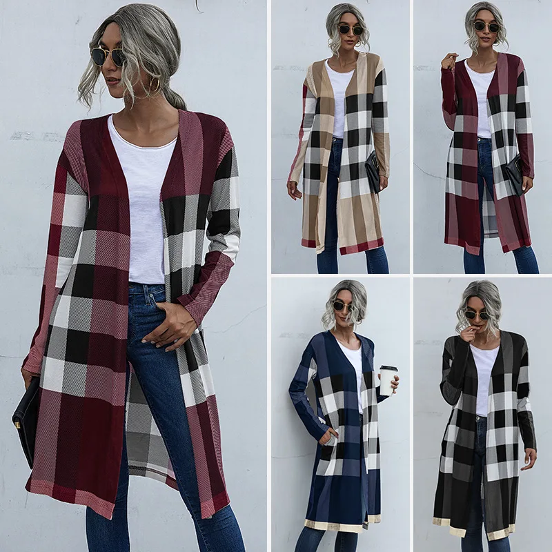 Women's Cardigan Sola Moon Genuine Good Stuff 2023 Autumn Plaid Fashion Buttonless Straight Cardigan Coats for Women
Women's Cardigan Sola Moon Genuine Good Stuff 2023 Autumn Plaid Fashion Buttonless Straight Cardigan Coats for Women