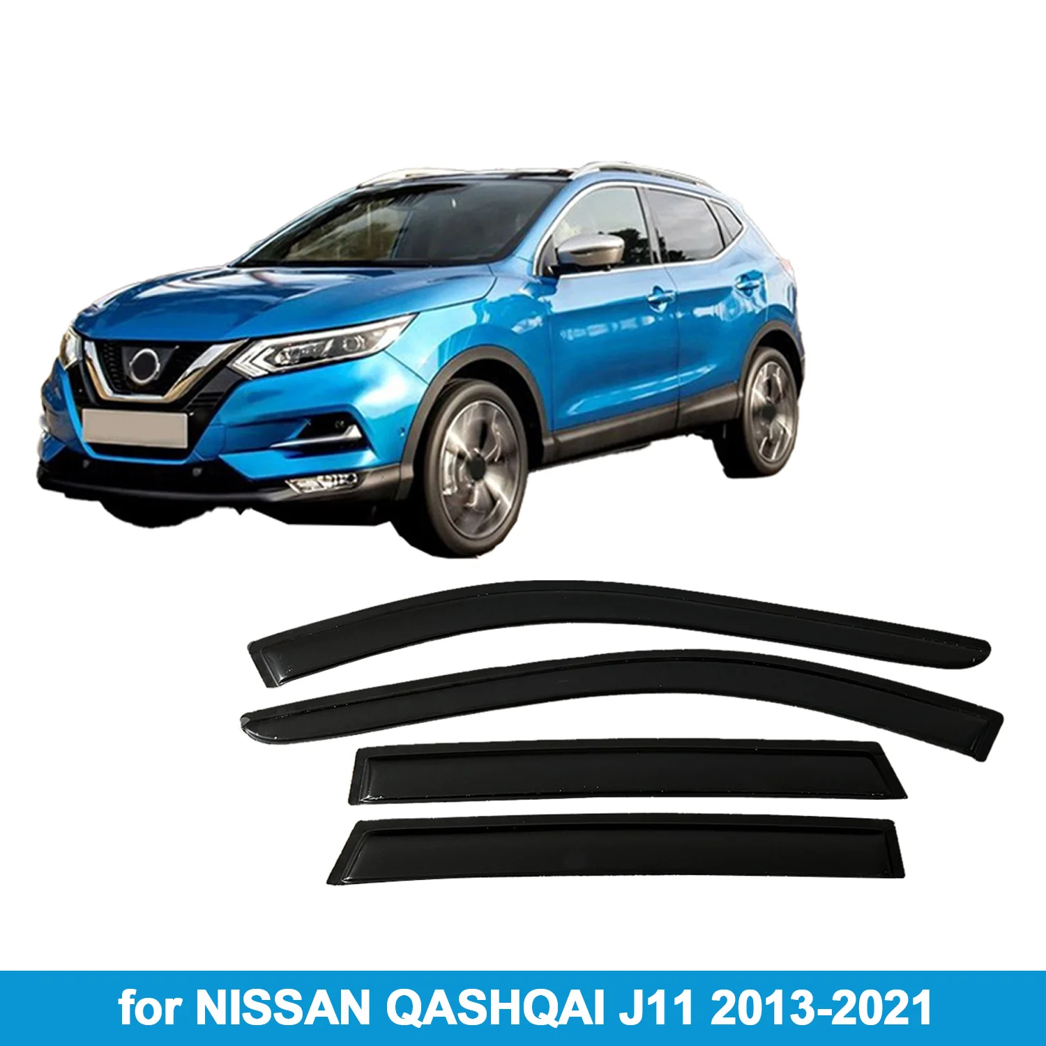 Window Visor for NISSAN QASHQAI J11 2016-2021 Rain Guard Side Vent Deflector Weathershield Outside-Mount Tape On
Window Visor for NISSAN QASHQAI J11 2016-2021 Rain Guard Side Vent Deflector Weathershield Outside-Mount Tape On