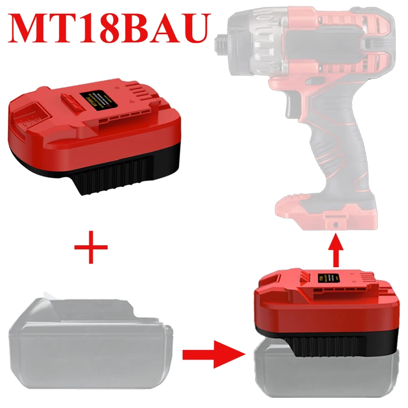 Battery Adapter MT18BAU for Bauer 20v Tools, for Makita 18v Li-ion Battery Converts To for Bauer 20v Li-ion Battery Power Drill
Battery Adapter MT18BAU for Bauer 20v Tools, for Makita 18v Li-ion Battery Converts To for Bauer 20v Li-ion Battery Power Drill