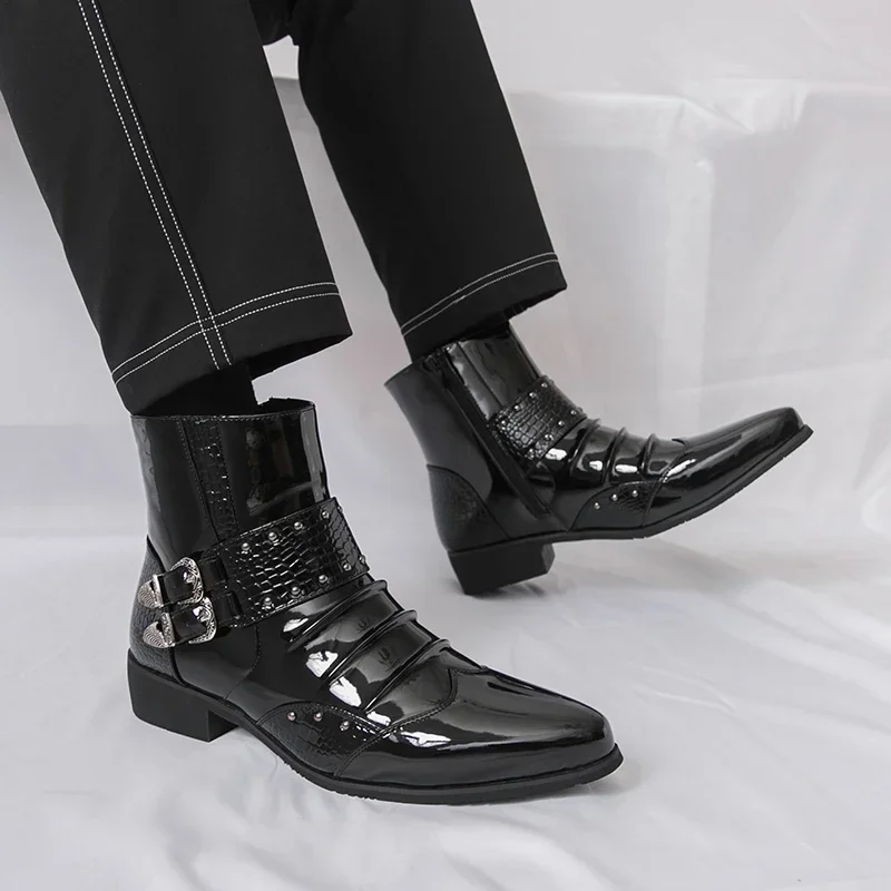 Men's Chelsea Leather Boots Fashionable and Versatile Formal Shoes Trendy Party Wear Daily Commuting Wear
Men's Chelsea Leather Boots Fashionable and Versatile Formal Shoes Trendy Party Wear Daily Commuting Wear