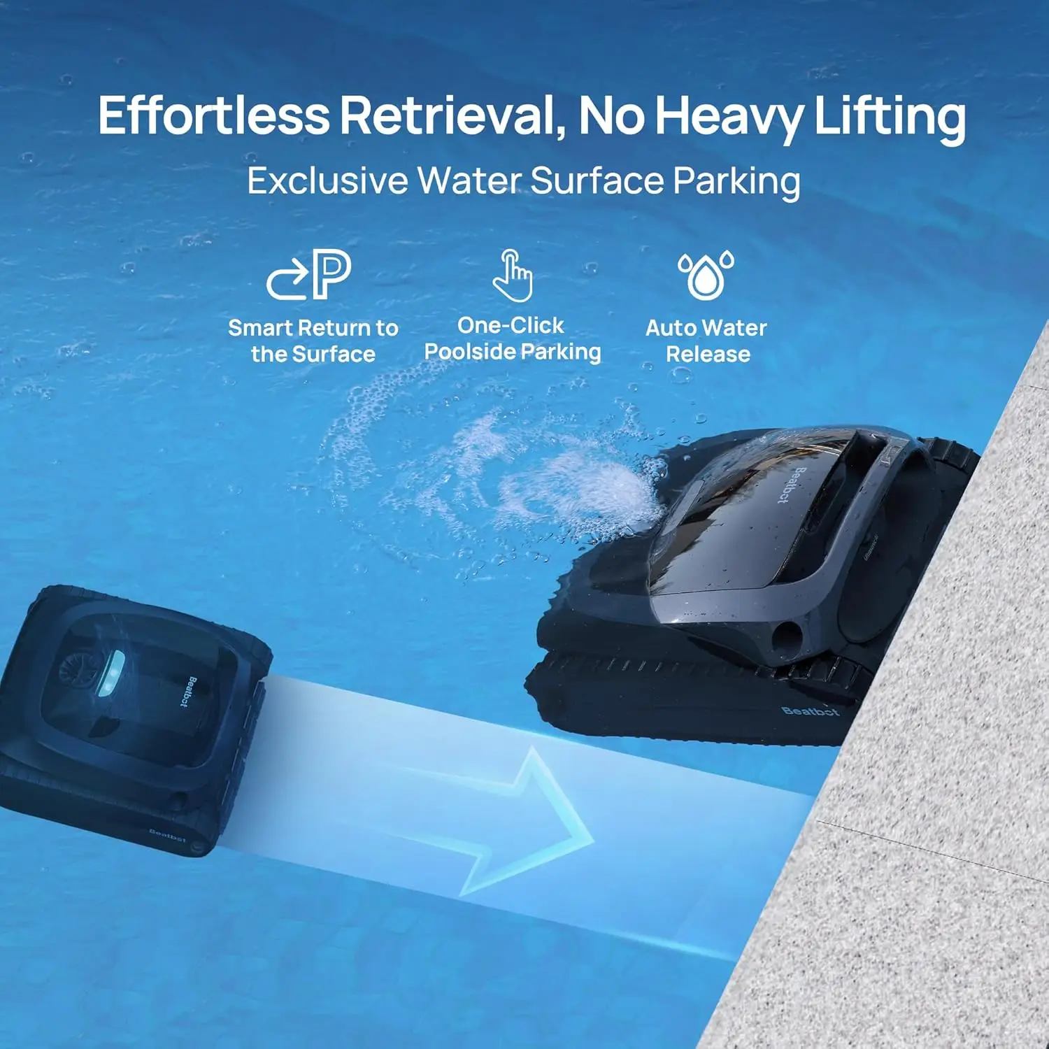 AquaSense 2 Cordless Robotic Pool Vacuum Cleaner, Smart Surface Parking, Double-Pass Waterline Scrubbing,
AquaSense 2 Cordless Robotic Pool Vacuum Cleaner, Smart Surface Parking, Double-Pass Waterline Scrubbing,