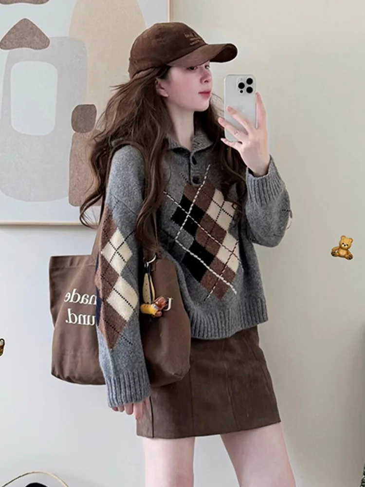 Корейский свободный вязаный свитер, женский осенне-зимний свитер с диагональным узором, ленивый супер красивый модный свитер
Корейский свободный вязаный свитер, женский осенне-зимний свитер с диагональным узором, ленивый супер красивый модный свитер