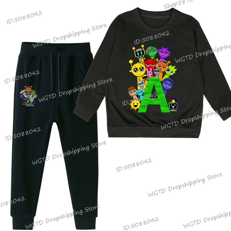 New Sprunki Letter Sweatshirt+Pants 2Pc Suits Funny Game Alphabet Long Sleeve Pullover Boys Girls Sprunki Figure Tracksuit Sets
New Sprunki Letter Sweatshirt+Pants 2Pc Suits Funny Game Alphabet Long Sleeve Pullover Boys Girls Sprunki Figure Tracksuit Sets