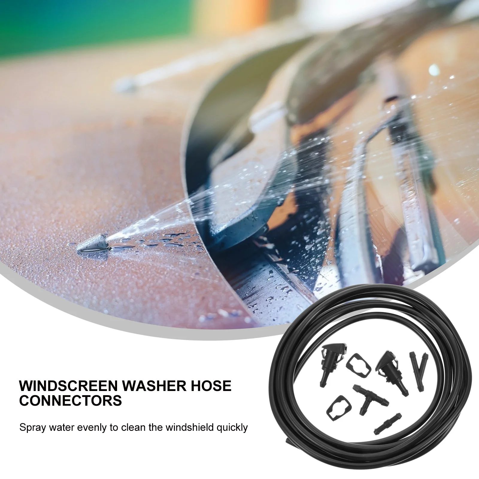 6 pcs Plastic Water Spray Hose Kit 3M Flexible Durable Car Windscreen Washer Nozzle Connectors Adapter Wiper Repair 
6 pcs Plastic Water Spray Hose Kit 3M Flexible Durable Car Windscreen Washer Nozzle Connectors Adapter Wiper Repair