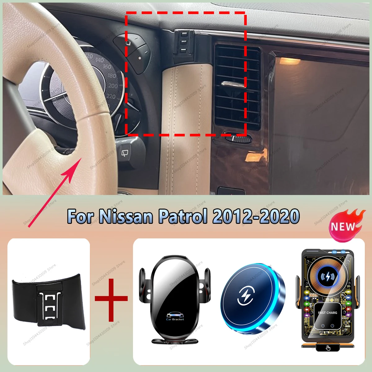 Car Phone Holder vent For Nissan Patrol Y62 2012-2020 Magnetic Wireless Car Charger Air Vent Phone Holder Stand Fast Charging
Car Phone Holder vent For Nissan Patrol Y62 2012-2020 Magnetic Wireless Car Charger Air Vent Phone Holder Stand Fast Charging