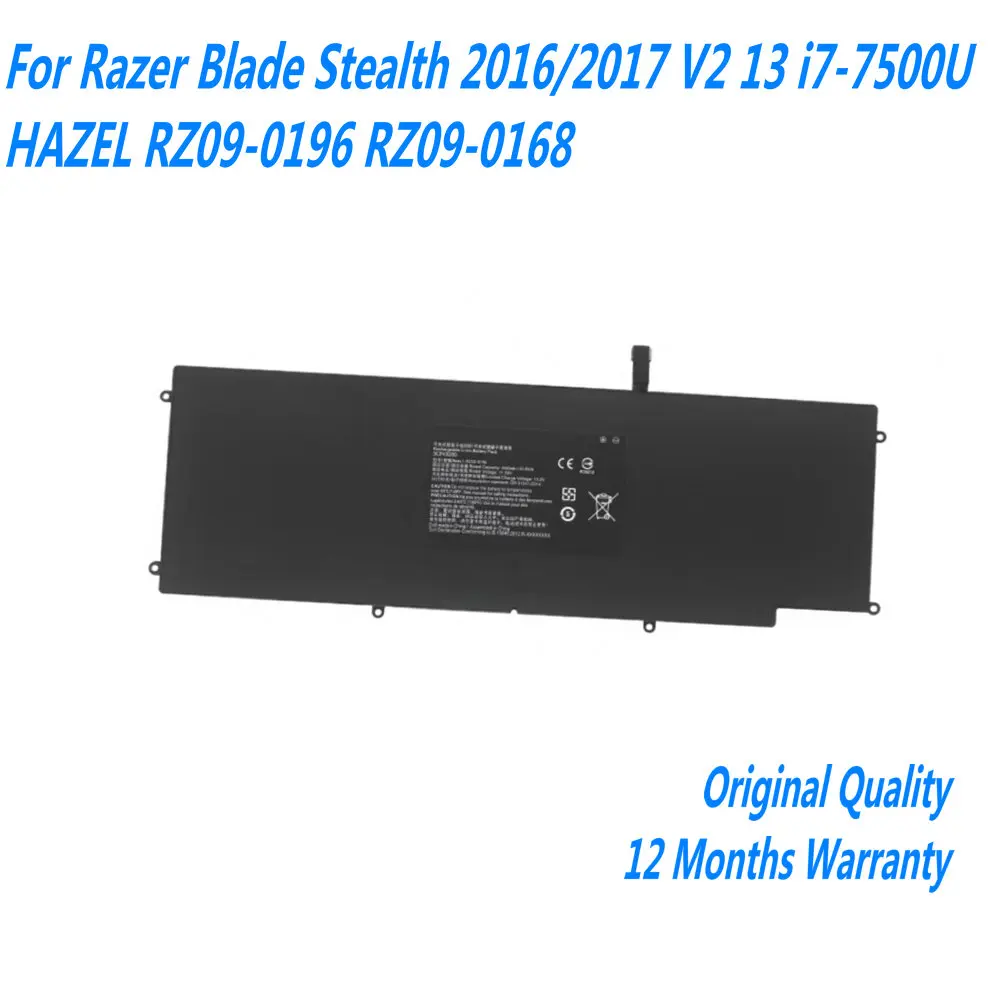 NEW RC30-0196 RZ09-0196 Laptop Battery For Razer Blade Stealth 2016/2017 V2 13 i7-7500U HAZEL RZ09-0196 RZ09-0168 11.55V 53.6WH
NEW RC30-0196 RZ09-0196 Laptop Battery For Razer Blade Stealth 2016/2017 V2 13 i7-7500U HAZEL RZ09-0196 RZ09-0168 11.55V 53.6WH