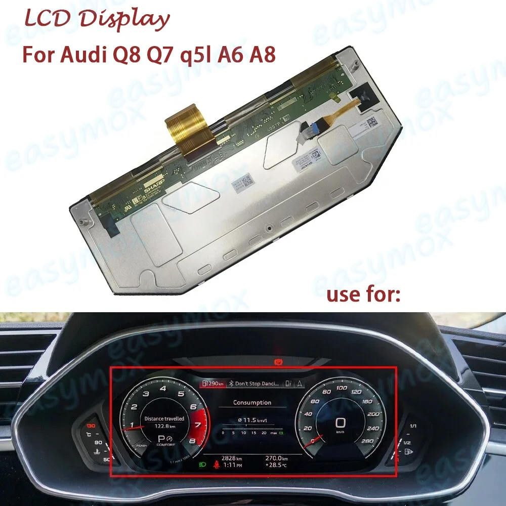 12.3" LQ123M5NZ01 LCD Display For Audi Q8 Q7 q5l A6 A8 Instrument cluster 4K0 920 790F 4K0920790F Cockpit Screen Replacement
12.3" LQ123M5NZ01 LCD Display For Audi Q8 Q7 q5l A6 A8 Instrument cluster 4K0 920 790F 4K0920790F Cockpit Screen Replacement
