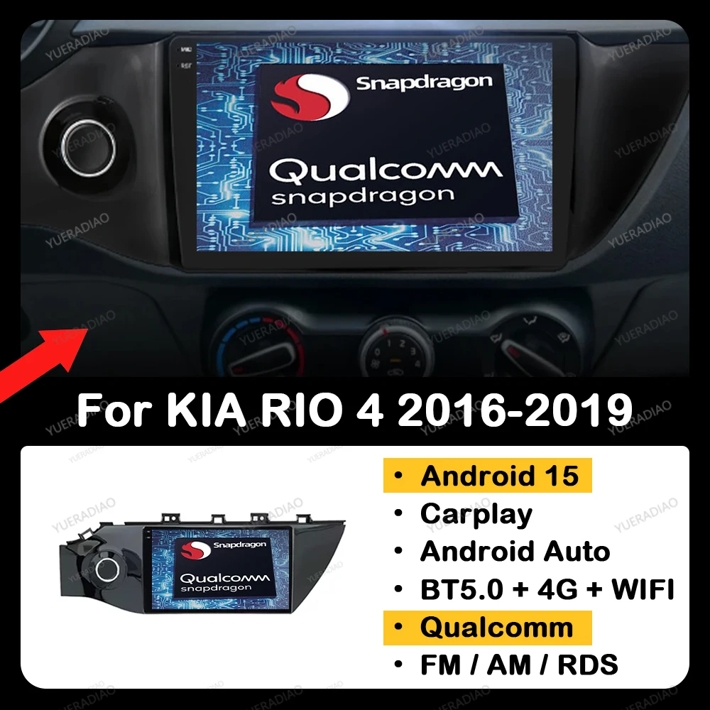 Android 15 Car Radio For Kia RIO 4 2016 - 2020 GPS NAVI Multimedia Stereo Video Player BT Head Unit Qualcomm QLED 2DIN 4G WIFI
Android 15 Car Radio For Kia RIO 4 2016 - 2020 GPS NAVI Multimedia Stereo Video Player BT Head Unit Qualcomm QLED 2DIN 4G WIFI