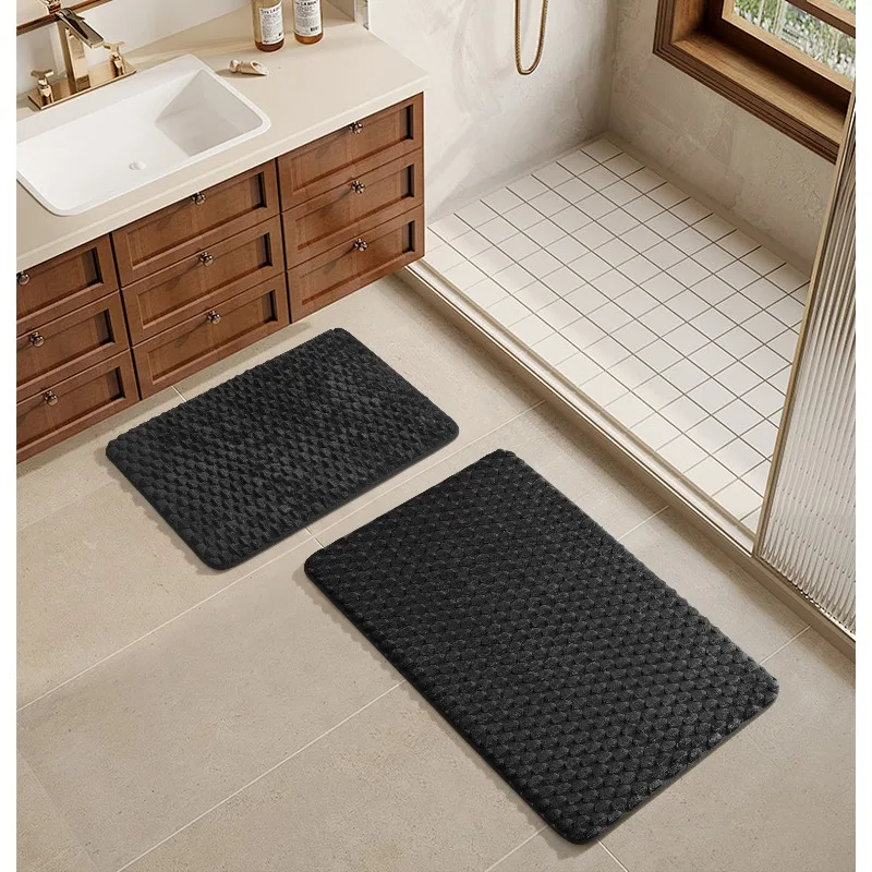Black Tile Bubble Pattern 2-Piece Bath Rug Set
Black Tile Bubble Pattern 2-Piece Bath Rug Set
