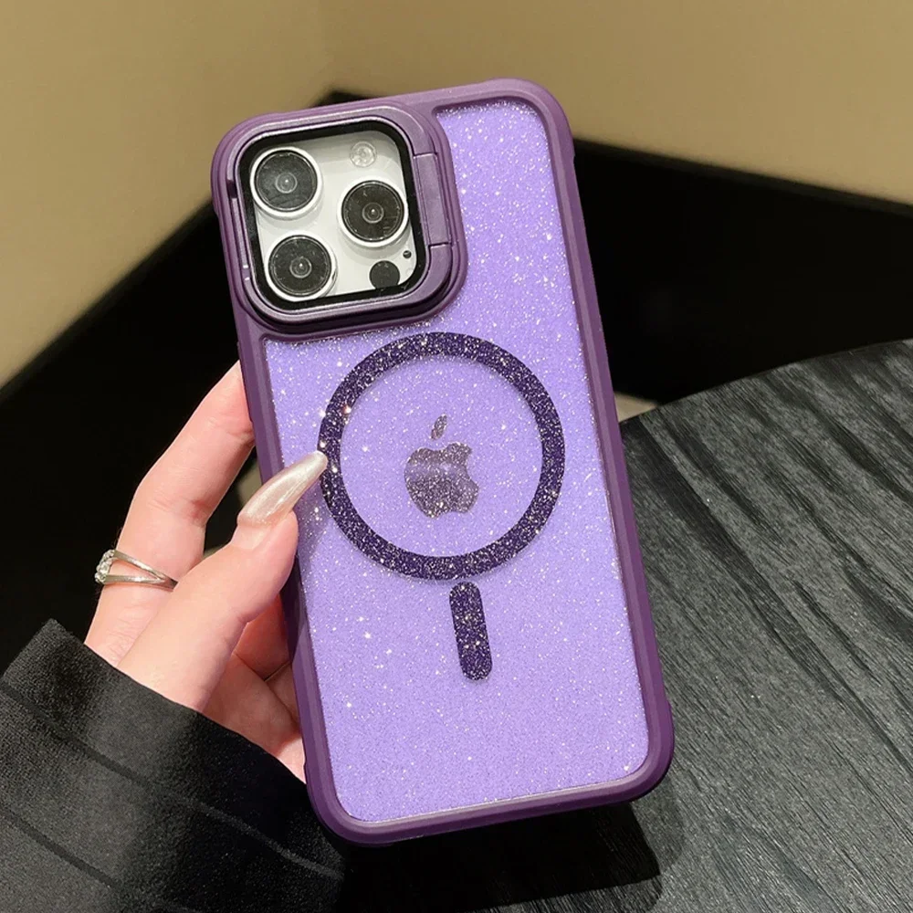 Glitter Magnetic Translucent Phone Case for iPhone 16 15 14 13 12 11 Pro Max Plus Full Coverage Lens Protector Stand Cover
Glitter Magnetic Translucent Phone Case for iPhone 16 15 14 13 12 11 Pro Max Plus Full Coverage Lens Protector Stand Cover