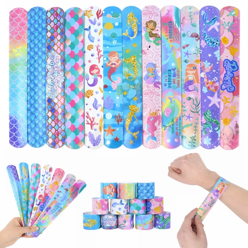 12Pcs Mermaid Slap Bracelets Baby Shower Mermaid Theme Wristband Gifts Girls Happy Birthday Party Decor Supplies Kids Favor Toys
12Pcs Mermaid Slap Bracelets Baby Shower Mermaid Theme Wristband Gifts Girls Happy Birthday Party Decor Supplies Kids Favor Toys