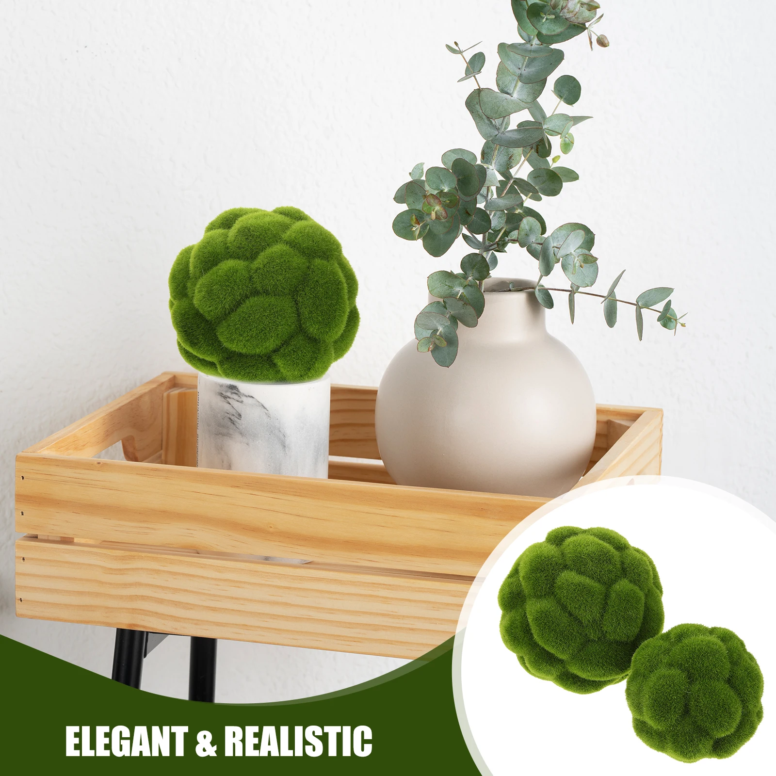 2pcs Simulated Moss Ball Decorative Artificial Plant Craft Fake Grass Topiary Lightweight 2 Sizes Home Office Decor
2pcs Simulated Moss Ball Decorative Artificial Plant Craft Fake Grass Topiary Lightweight 2 Sizes Home Office Decor