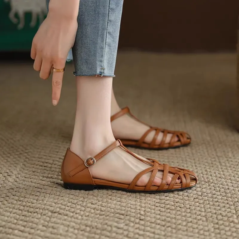 2026 New Summer Boho Vintage One Strap Closed Toe Woven Sandals Women Flat Low Heel Hollow Out Roman Daily Shoes
2026 New Summer Boho Vintage One Strap Closed Toe Woven Sandals Women Flat Low Heel Hollow Out Roman Daily Shoes