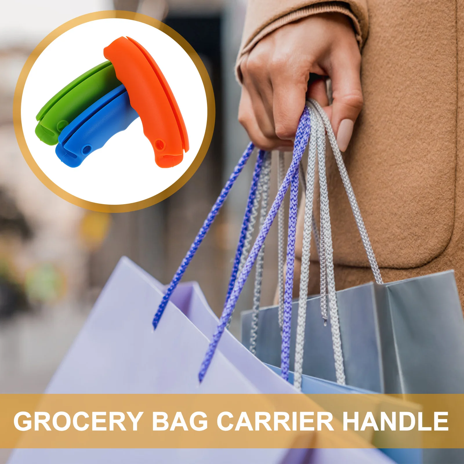 3pcs Silicone Grocery Bag Carrier Handle, Soft Comfortable Shopping Bag Holder For Heavy Bags, Reusable Tote Lifter, Hand
3pcs Silicone Grocery Bag Carrier Handle, Soft Comfortable Shopping Bag Holder For Heavy Bags, Reusable Tote Lifter, Hand