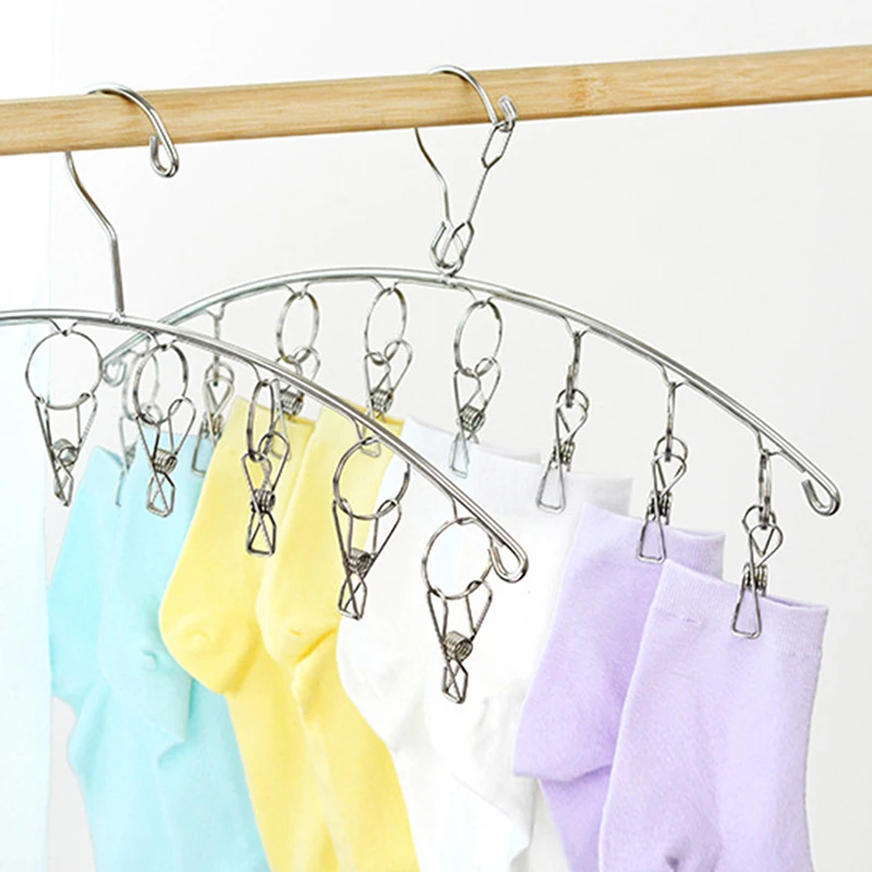 6-20 Pegs Stainless Steel Clothes Drying Hanger Windproof Clothing Rack Clips Sock Laundry Airer Hanger Underwear Socks Holder
6-20 Pegs Stainless Steel Clothes Drying Hanger Windproof Clothing Rack Clips Sock Laundry Airer Hanger Underwear Socks Holder