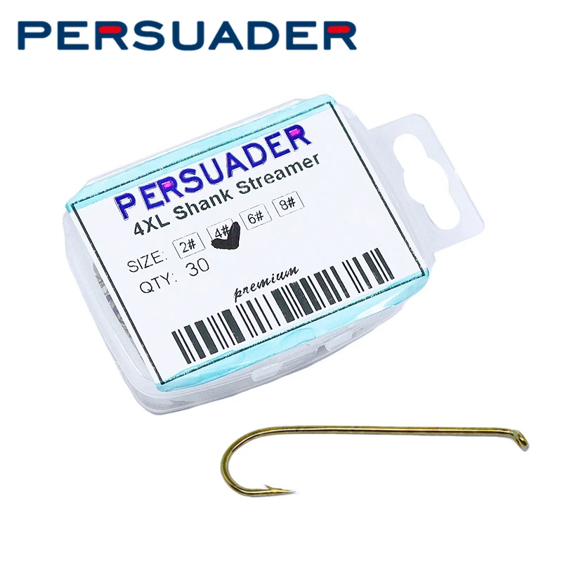 Persuader hot 30pcs boxed 4XL long shank bronze streamer hooks 2#4#6#8# wooly bugger&rabbit zonker pattern fly tying hooks
Persuader hot 30pcs boxed 4XL long shank bronze streamer hooks 2#4#6#8# wooly bugger&rabbit zonker pattern fly tying hooks