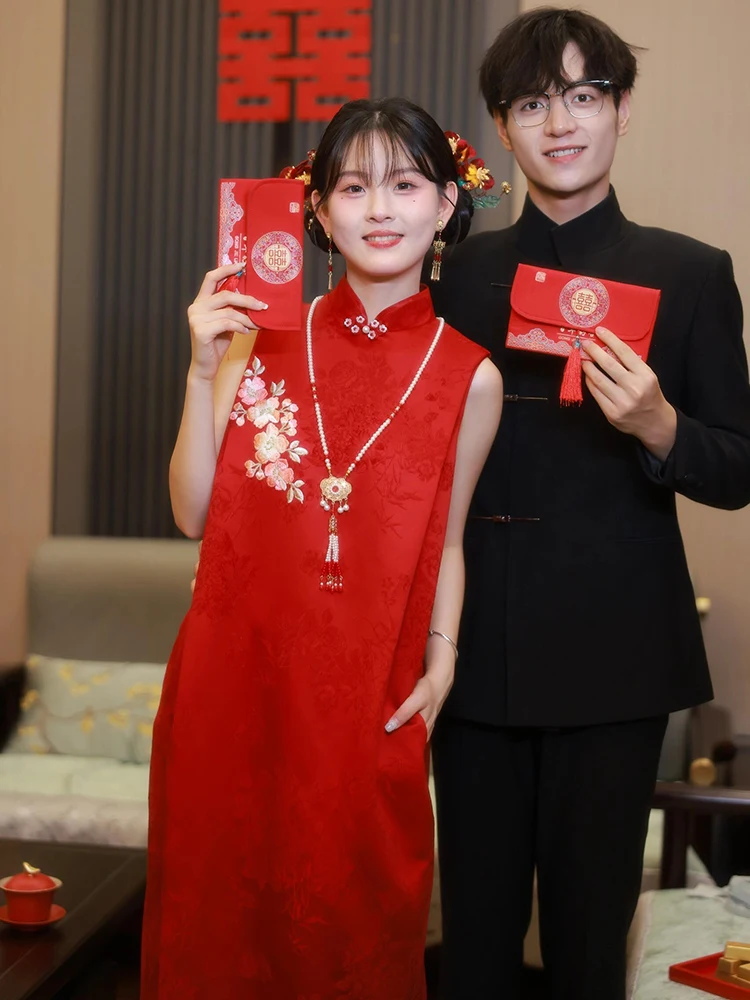 Chinese Sle Red Wedding Dr for Pregnant Women with Ne Hanging Design Suitable for Engagement And Wedding Ceremonies
Chinese Sle Red Wedding Dr for Pregnant Women with Ne Hanging Design Suitable for Engagement And Wedding Ceremonies