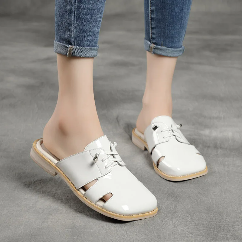 Special Offer New Genuine Leather Glossy Square Toe Flat Bottom Sandals Casual First Layer Cowhide Square Toe Cap Flip Flops for
Special Offer New Genuine Leather Glossy Square Toe Flat Bottom Sandals Casual First Layer Cowhide Square Toe Cap Flip Flops for
