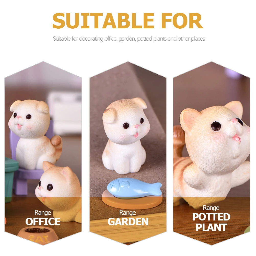 6Pcs Resin Cat Adornment Reusable Wearresistant Creative Room Dining Table Bedside Decor Resin Cat Ornaments
6Pcs Resin Cat Adornment Reusable Wearresistant Creative Room Dining Table Bedside Decor Resin Cat Ornaments