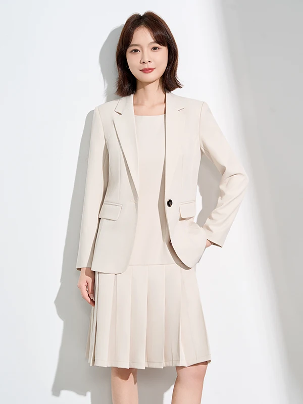 Professional Commuter Women's Suit Set Autumn New Style Waist-Cinching OL Jacket Sleeveless Pleated Dress Two-Piece Set
Professional Commuter Women's Suit Set Autumn New Style Waist-Cinching OL Jacket Sleeveless Pleated Dress Two-Piece Set