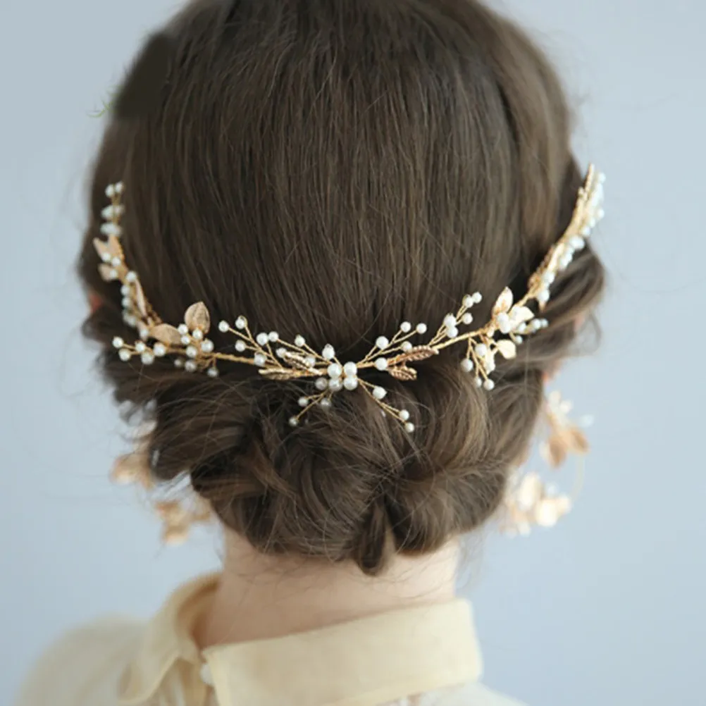 Golden Baroque Hair Comb for Bride Lifelike Leaves Alloy Artificial Pearl Wedding Hair Accessories Bridal Headpiece Photo Props
Golden Baroque Hair Comb for Bride Lifelike Leaves Alloy Artificial Pearl Wedding Hair Accessories Bridal Headpiece Photo Props