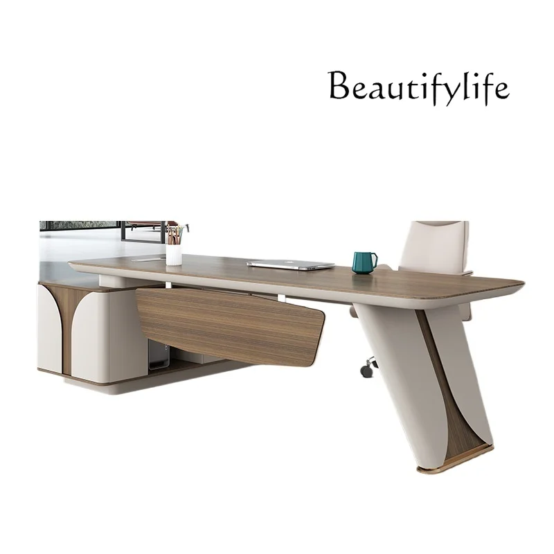 Boss table, desk, simple modern manager, president, office desk, chair, desk, high-end furniture
Boss table, desk, simple modern manager, president, office desk, chair, desk, high-end furniture