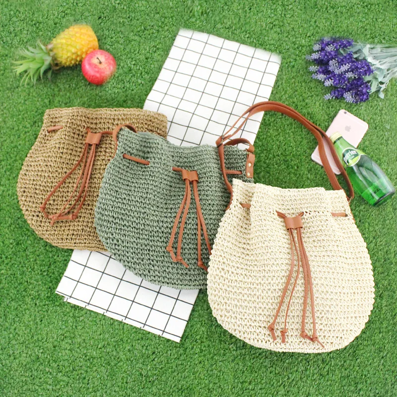 Simple Travel Large Capacity Ins Bucket Handmade Paper Rope Weaving Beach Crossbody Shoulder Bag for Women
Simple Travel Large Capacity Ins Bucket Handmade Paper Rope Weaving Beach Crossbody Shoulder Bag for Women