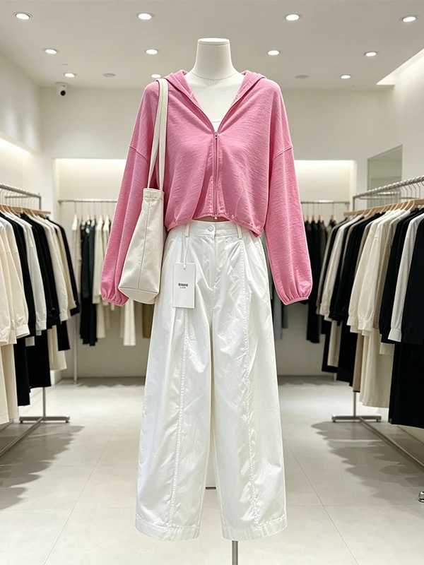 Summer Thin Long Sleeve Zipper Short Open Cardigan Wide Leg Pants Set Casual Large Size Women's Fashion Two-Piece Suit
Summer Thin Long Sleeve Zipper Short Open Cardigan Wide Leg Pants Set Casual Large Size Women's Fashion Two-Piece Suit
