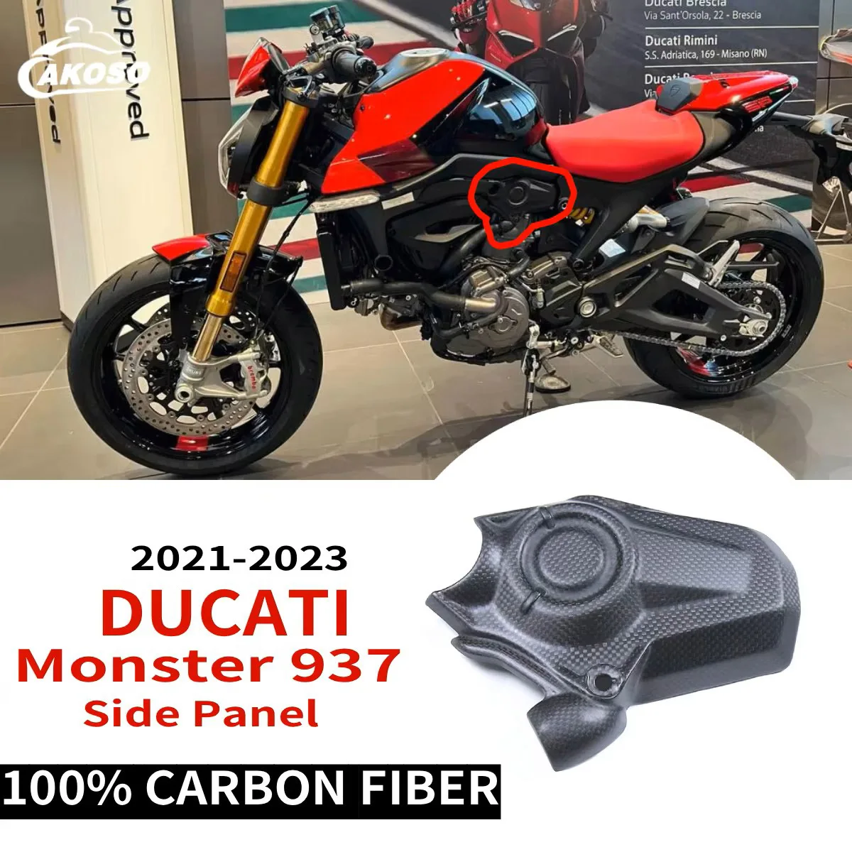 For DUCATI Monster 937 2021-2023 Carbon Fiber Side Panel Modified Accessories Moto Fairing Pure Dry Carbon
For DUCATI Monster 937 2021-2023 Carbon Fiber Side Panel Modified Accessories Moto Fairing Pure Dry Carbon