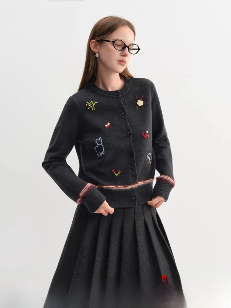 Новый женский вязаный кардиган с вышивкой, мягкий акриловый, длинный рукав, теплый, для повседневной носки, модный, зимний
Новый женский вязаный кардиган с вышивкой, мягкий акриловый, длинный рукав, теплый, для повседневной носки, модный, зимний