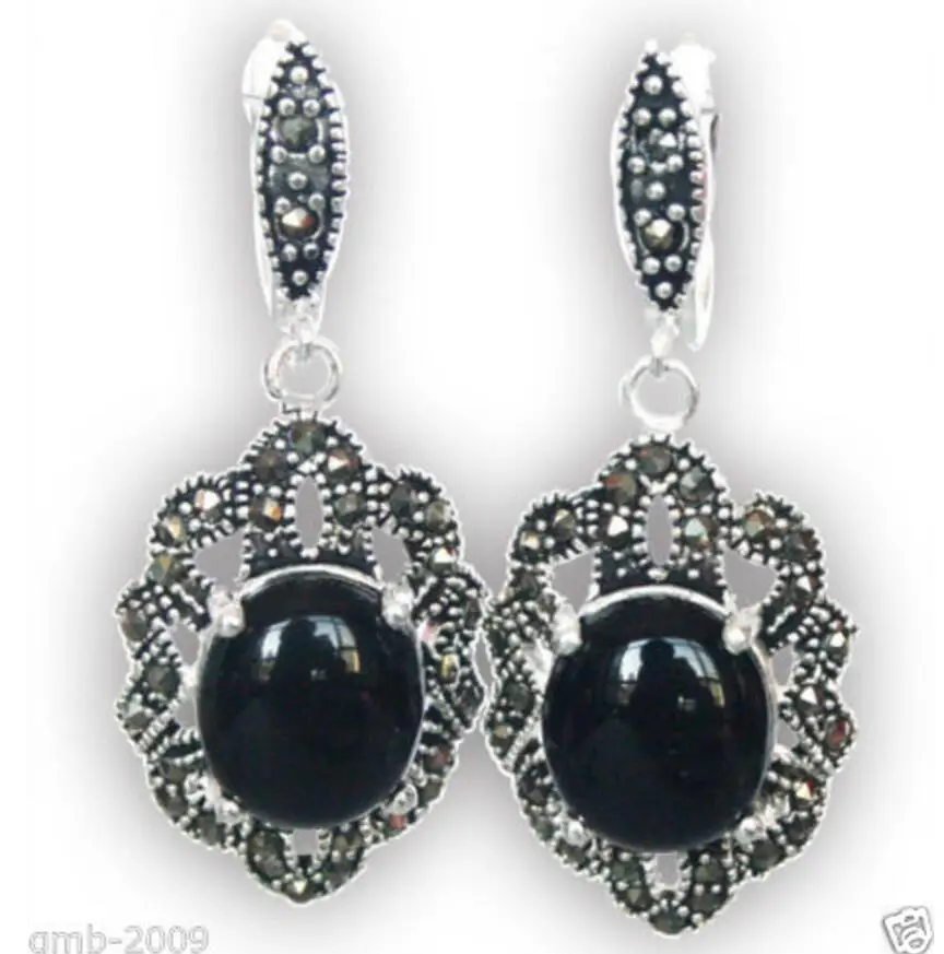 Fashion jewelry Vintage 925 Sterling Silver Natural Black Marcasite Dangle Earrings
Fashion jewelry Vintage 925 Sterling Silver Natural Black Marcasite Dangle Earrings