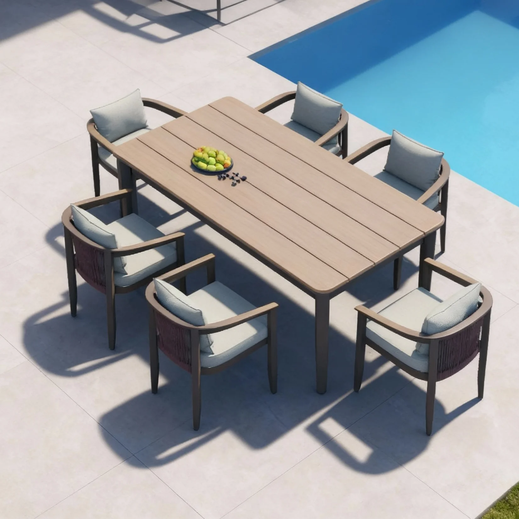 !@Dwoo Modern Classical Design Aluminum Rope Patio Dining Set 7 Pieces Outdoor Water Proof Dining Table Chairs Set
!@Dwoo Modern Classical Design Aluminum Rope Patio Dining Set 7 Pieces Outdoor Water Proof Dining Table Chairs Set