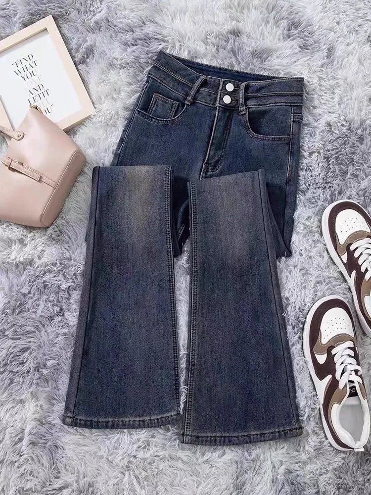 American Style High Waist Slim Fit Micro Flared Jeans Women's New 2026 Spring Summer Trendy Small Size Leg Pants
American Style High Waist Slim Fit Micro Flared Jeans Women's New 2026 Spring Summer Trendy Small Size Leg Pants