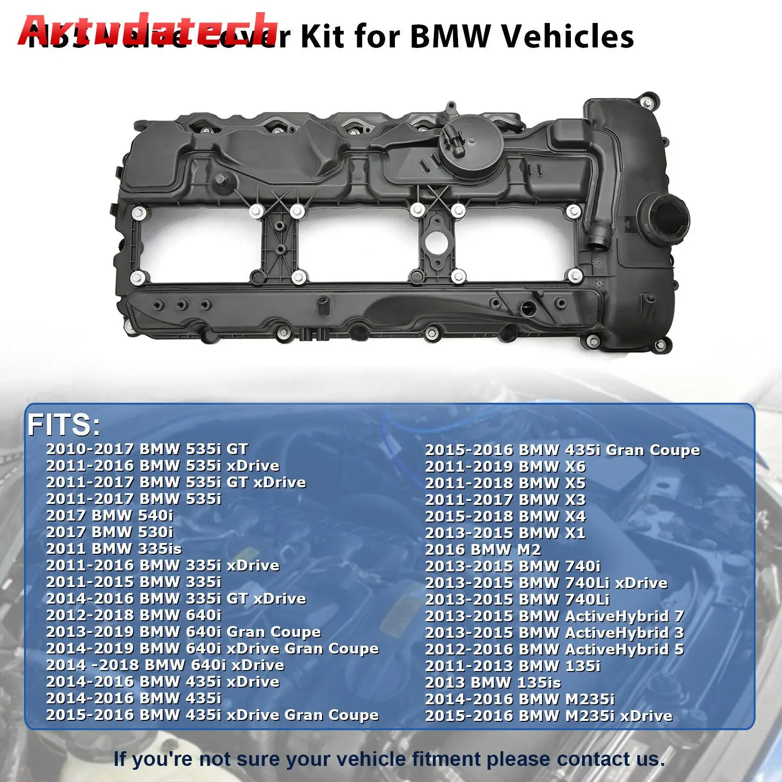 Artudatech Valve Cover w/ Gasket+Cap 11127570292 For BMW N55 135i 335i 535i 640i 740i Car Accessories
Artudatech Valve Cover w/ Gasket+Cap 11127570292 For BMW N55 135i 335i 535i 640i 740i Car Accessories