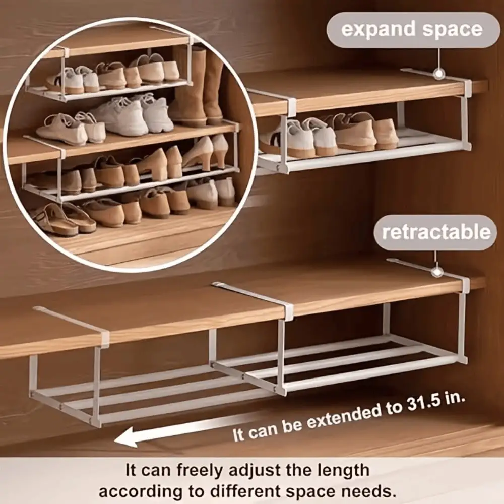2 Pack Versatile Closet Storage Organizer, Multi-Function Shoe & Clothes Rack, Space Saving Design For Small Closets
2 Pack Versatile Closet Storage Organizer, Multi-Function Shoe & Clothes Rack, Space Saving Design For Small Closets