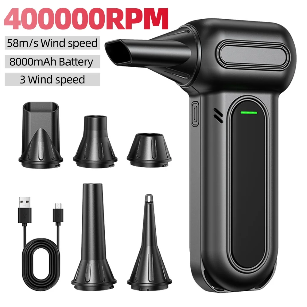Mini Turbo Jet Fan 400000RPM Powerful Air Blower 8000mAh Battery Vacuum Dust Cleaner Strong Winds Brushless Turbo Jet Blower
Mini Turbo Jet Fan 400000RPM Powerful Air Blower 8000mAh Battery Vacuum Dust Cleaner Strong Winds Brushless Turbo Jet Blower