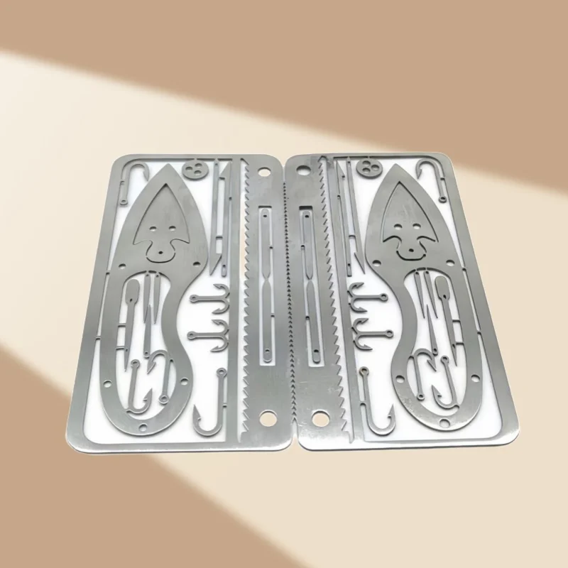 Compact Fisherman's Multi-Tool with Fish Hook Cards Ideal for Outdoorsmen and Campers
Compact Fisherman's Multi-Tool with Fish Hook Cards Ideal for Outdoorsmen and Campers