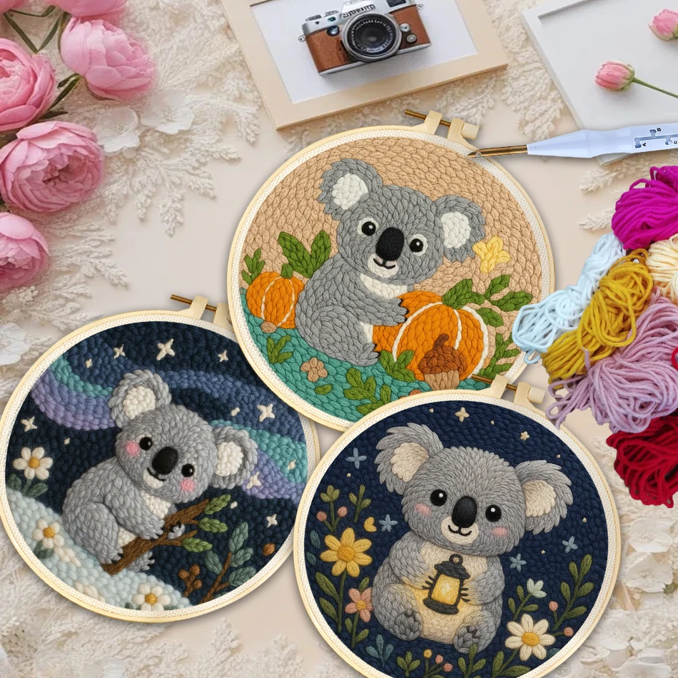 DIY Koala animals Craft Punch Needle Embroidery Kits Sewing Kit Needlework Cross Stitch for Beginner Set Home Painting Decor
DIY Koala animals Craft Punch Needle Embroidery Kits Sewing Kit Needlework Cross Stitch for Beginner Set Home Painting Decor
