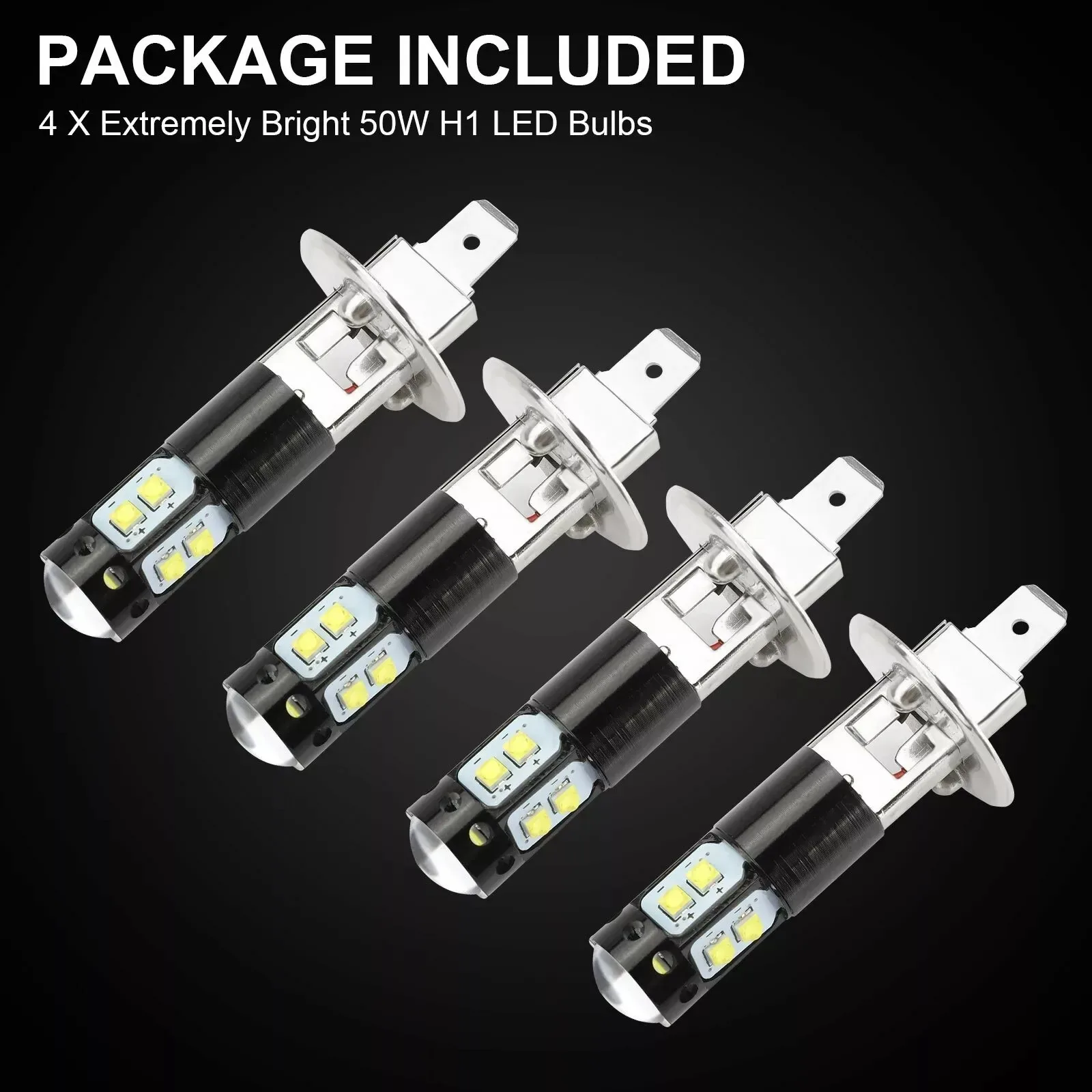 H1 H3 LED Headlight Bulbs 50W 6000K with 2525 Cree LED Chips for Car Light Retrofit
H1 H3 LED Headlight Bulbs 50W 6000K with 2525 Cree LED Chips for Car Light Retrofit