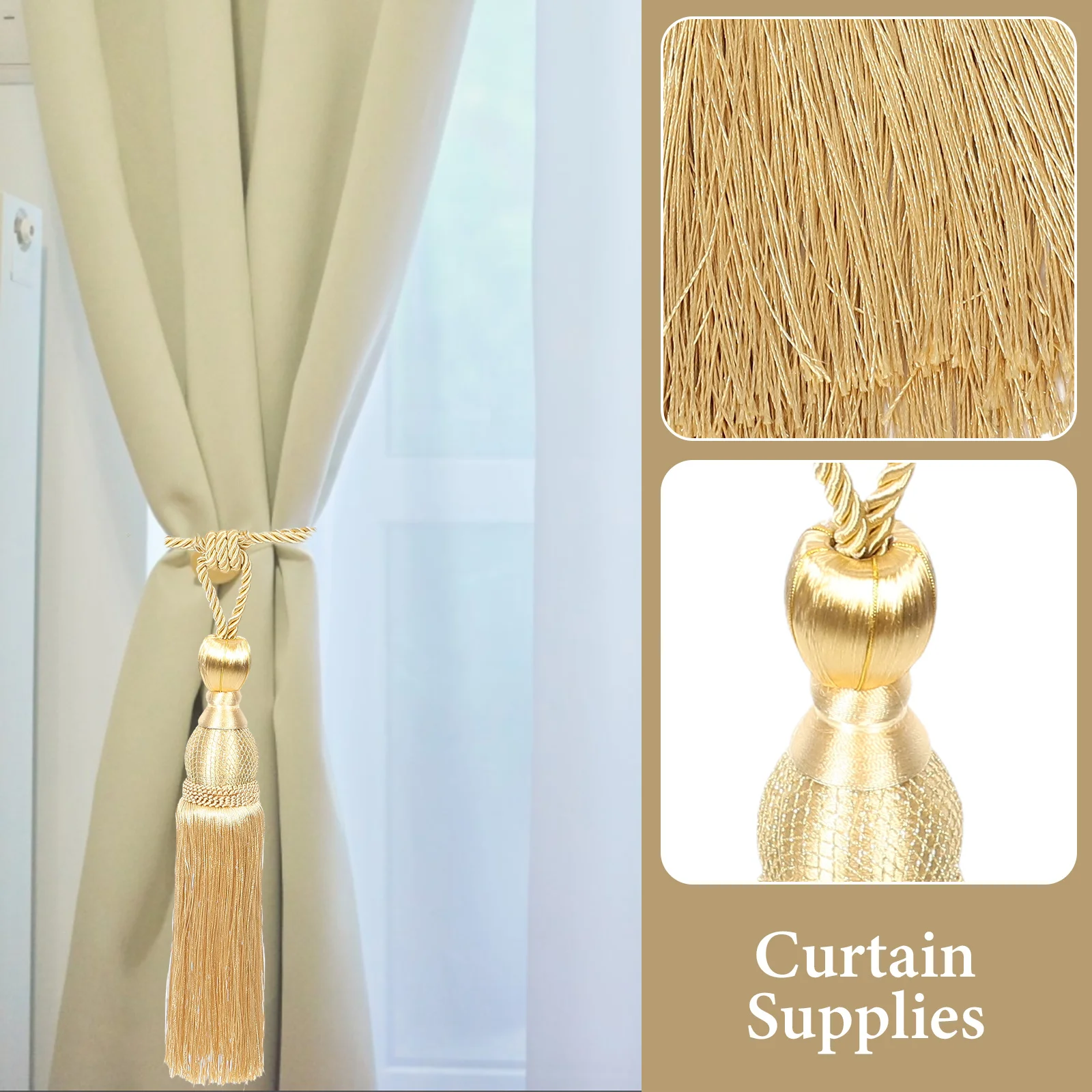 2pcs Curtain Tiebacks Minimalist Tassel Decorative Strap For Home Office Living Room Rustic Curtain Tieback Holdbacks Decor
2pcs Curtain Tiebacks Minimalist Tassel Decorative Strap For Home Office Living Room Rustic Curtain Tieback Holdbacks Decor