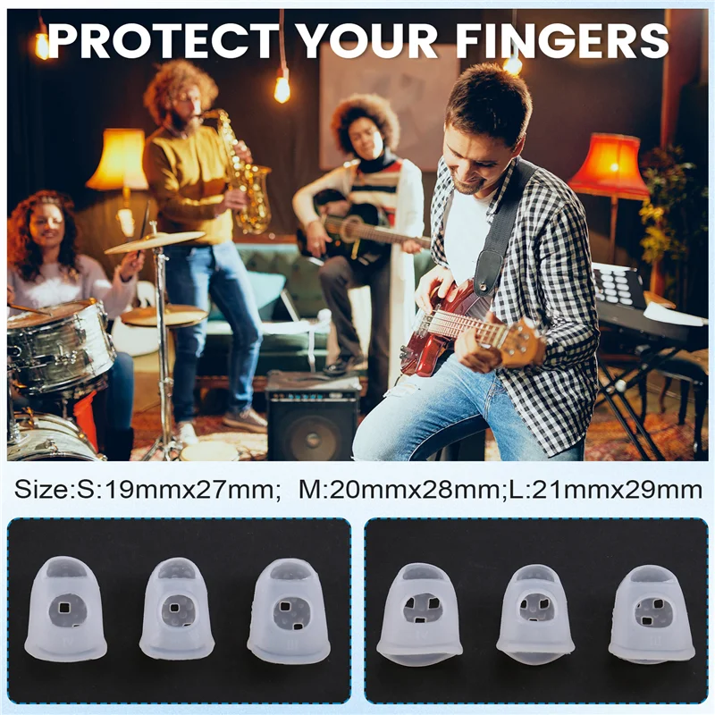 ABVL-Set Of 20 Anti-Slip Finger Covers - Play Pain Relief Gloves For Electric And Acoustic Guitar Players
ABVL-Set Of 20 Anti-Slip Finger Covers - Play Pain Relief Gloves For Electric And Acoustic Guitar Players