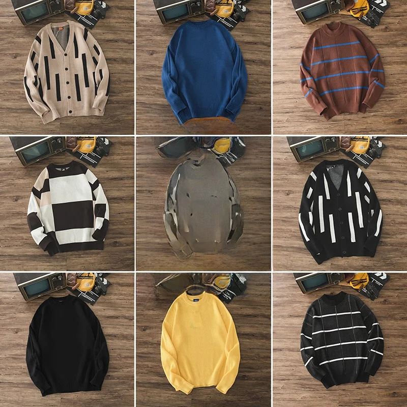 Men's Knitted Sweater Collection Soft Cotton Blend Casual Loose Fit Long Sleeve round Neck Youthful Style Comfortable Breathable
Men's Knitted Sweater Collection Soft Cotton Blend Casual Loose Fit Long Sleeve round Neck Youthful Style Comfortable Breathable