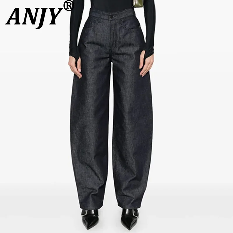 ANJY Autumn New Women Trendy Jeans Pocket Back Lace-up Dark Simple Style High Street Elegant Vintage Stylish Denmim Pants A10163
ANJY Autumn New Women Trendy Jeans Pocket Back Lace-up Dark Simple Style High Street Elegant Vintage Stylish Denmim Pants A10163