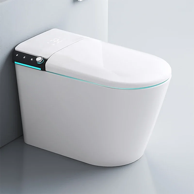 High Quality White Ceramic One-Piece Automatic Flush Smart Toilet Elongated Bowl Shape Remote Control Function Floor Mounted
High Quality White Ceramic One-Piece Automatic Flush Smart Toilet Elongated Bowl Shape Remote Control Function Floor Mounted