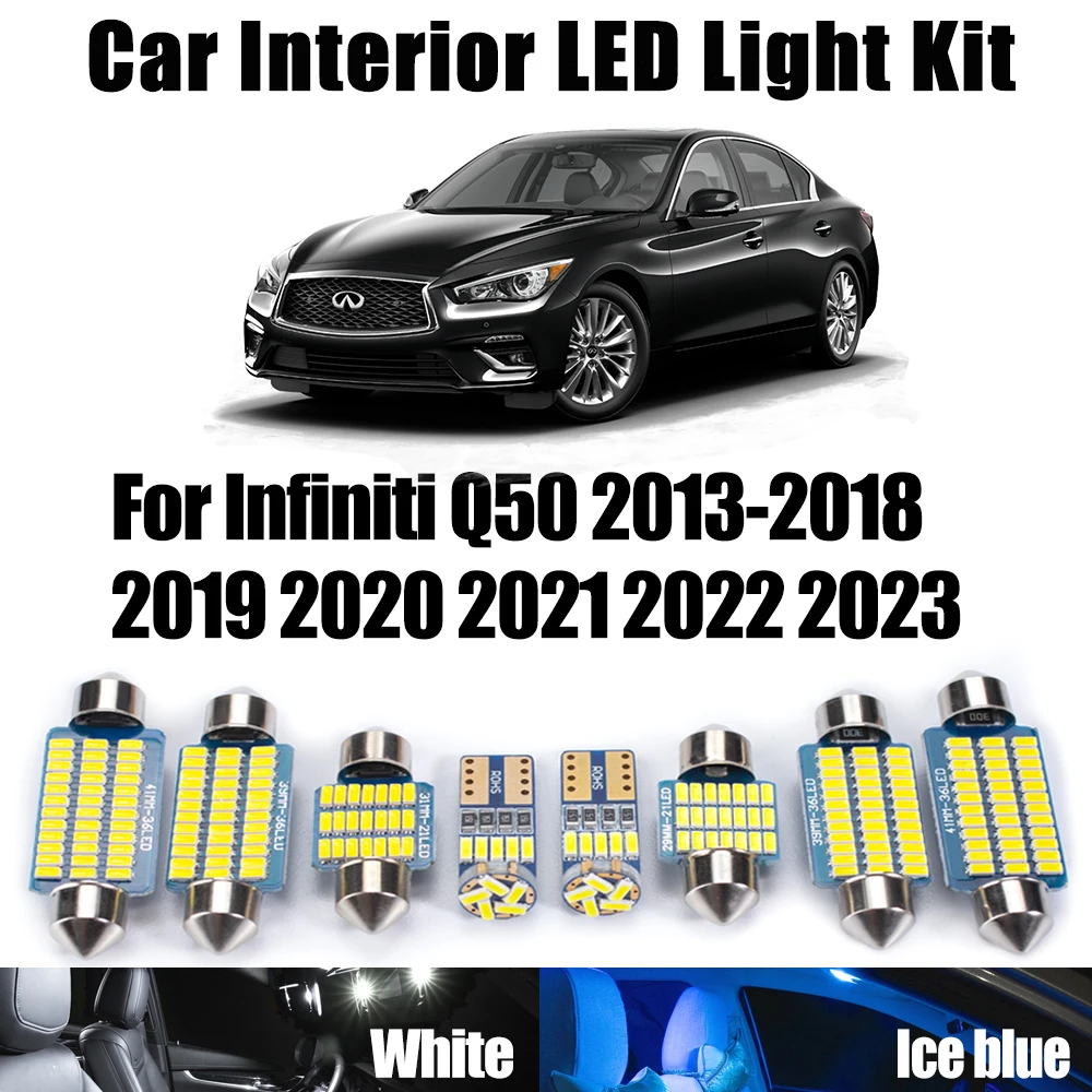13 шт. лампы солнцезащитного козырька Canbus для Infiniti Q50 2013-2018 2019 2020 2021 2022 2023 светодиодный комплект потолочного купольного светильника для внутренней двери багажника
13 шт. лампы солнцезащитного козырька Canbus для Infiniti Q50 2013-2018 2019 2020 2021 2022 2023 светодиодный комплект потолочного купольного светильника для внутренней двери багажника