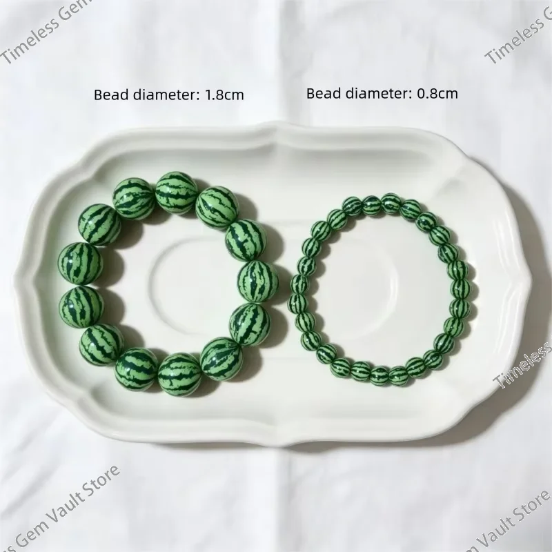 New Summer 18MM Simulation Watermelon Beaded Bracelet Niche Design Minimalist Versatile Fruit Pattern Wrist Jewelry for Women
New Summer 18MM Simulation Watermelon Beaded Bracelet Niche Design Minimalist Versatile Fruit Pattern Wrist Jewelry for Women
