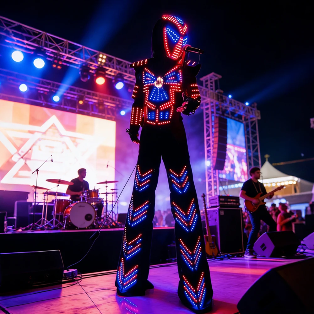 LED Remote-Controlled Switching Stilt Walking Robot Costume RGB Color-Changing Halloween Party Activity Robot Costume
LED Remote-Controlled Switching Stilt Walking Robot Costume RGB Color-Changing Halloween Party Activity Robot Costume