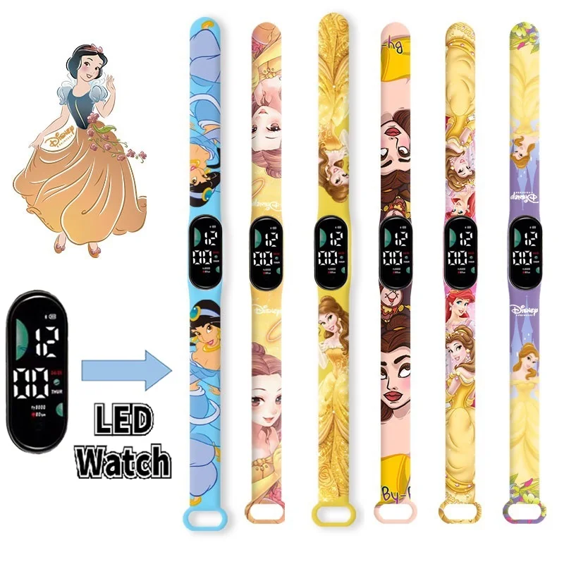 Disney Snow White children's watches anime Belle princess LED touch waterproof electronic kids watch Festive gift
Disney Snow White children's watches anime Belle princess LED touch waterproof electronic kids watch Festive gift